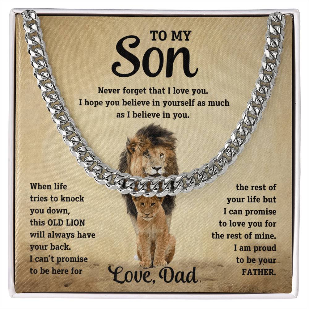 To my son, I am proud to be your father. Love, Dad