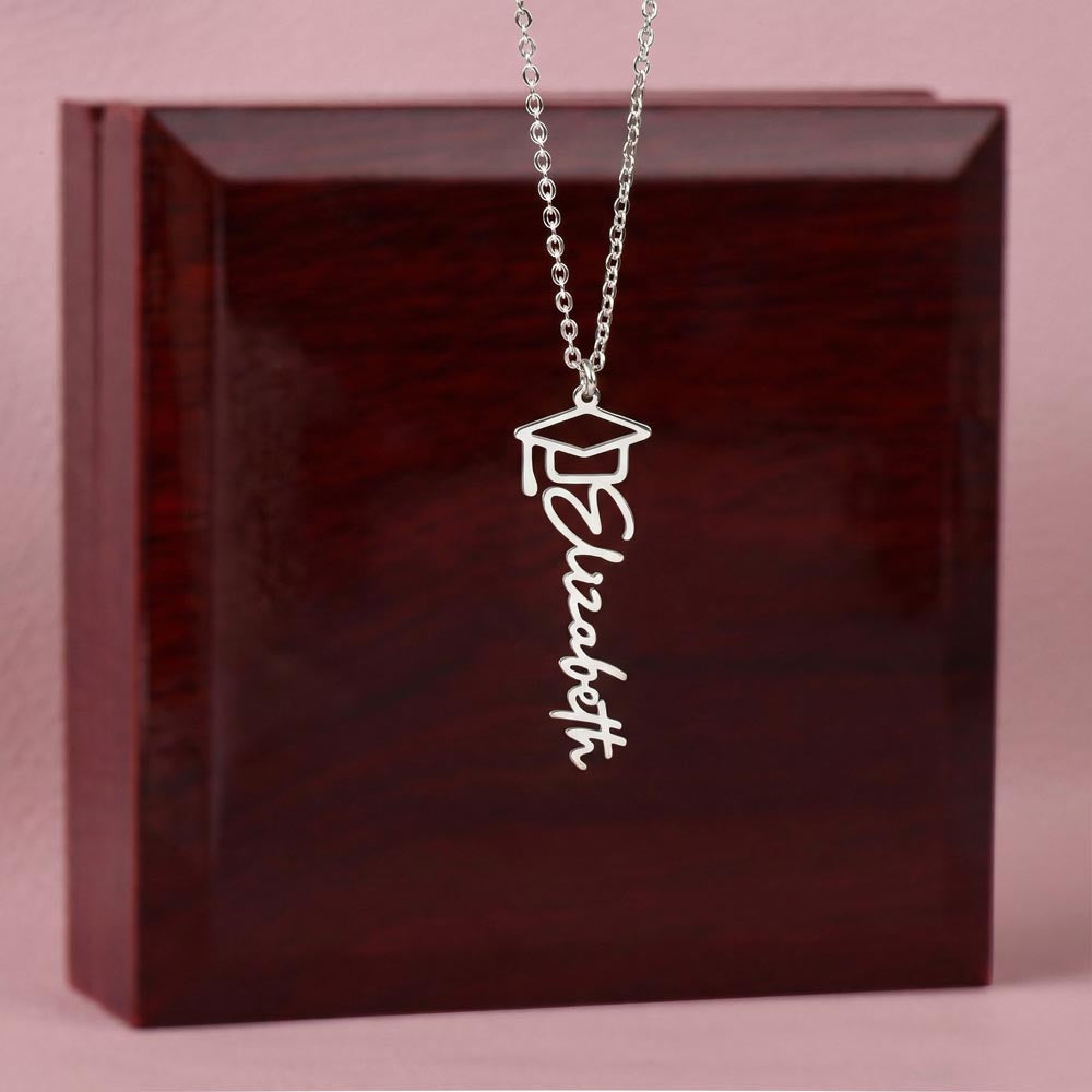 To My Daughter Graduation Gift – Custom Name Necklace