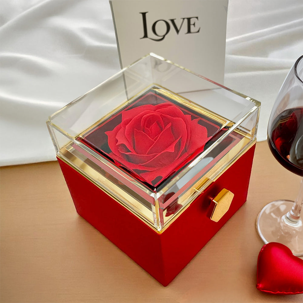 Gift for Mom Love Knot Necklace – Rose Gift Box Set